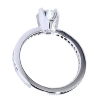 Diamond Engagement Ring Setting in 14K White Gold, 0.25CT Total Sides