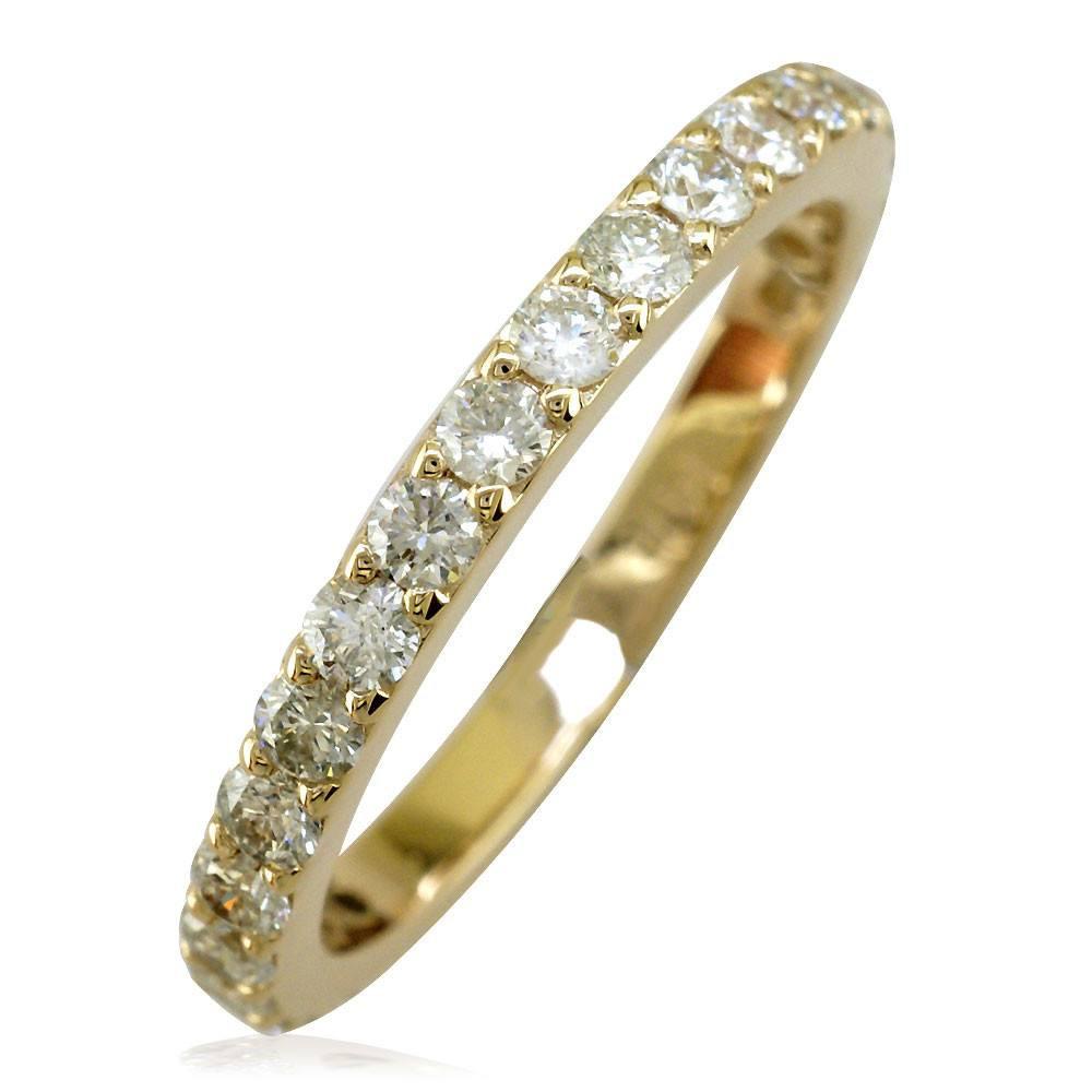 Round Diamonds Matching Wedding Band, 0.75CT in 18k Yellow Gold