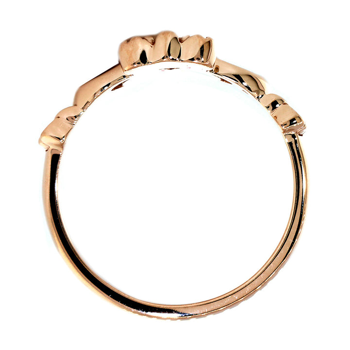 Ladies Claddagh Wedding Ring in 14k Pink, Rose Gold