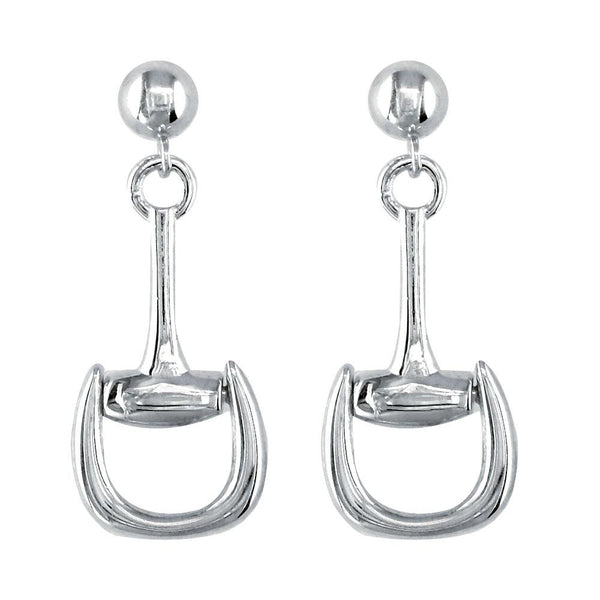 Horsebit Post Earrings in Sterling Silver