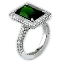Latitude Deep Green Tourmaline Ring with Diamonds LR-K00048Wgt