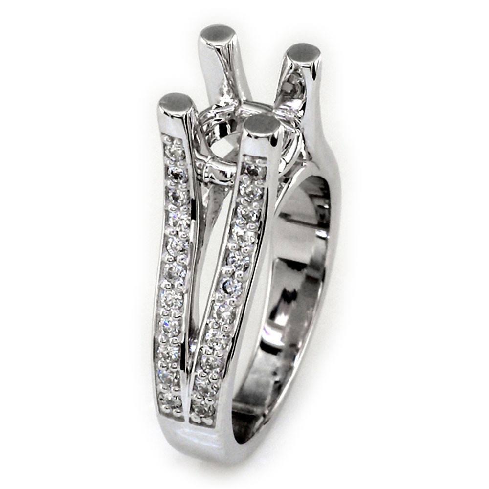 Diamond Engagement Ring Setting, 0.50CT in 18K White Gold