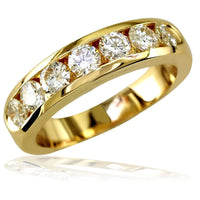 Diamond Band with Rounds Channel Set E/W-K0031