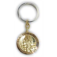 Saint Christopher Protect Us Pendant and Key Ring