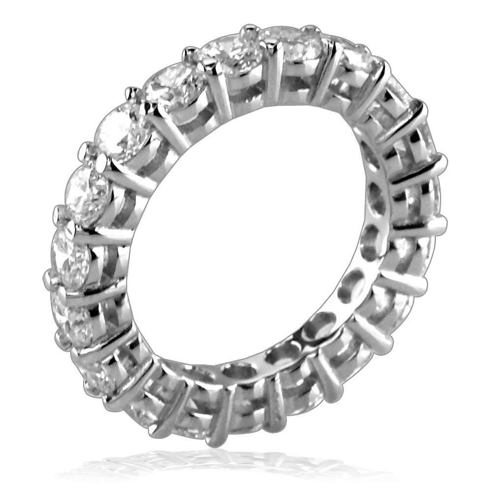 Diamond Eternity Band with Basket Settings, 3.05CT in Platinum