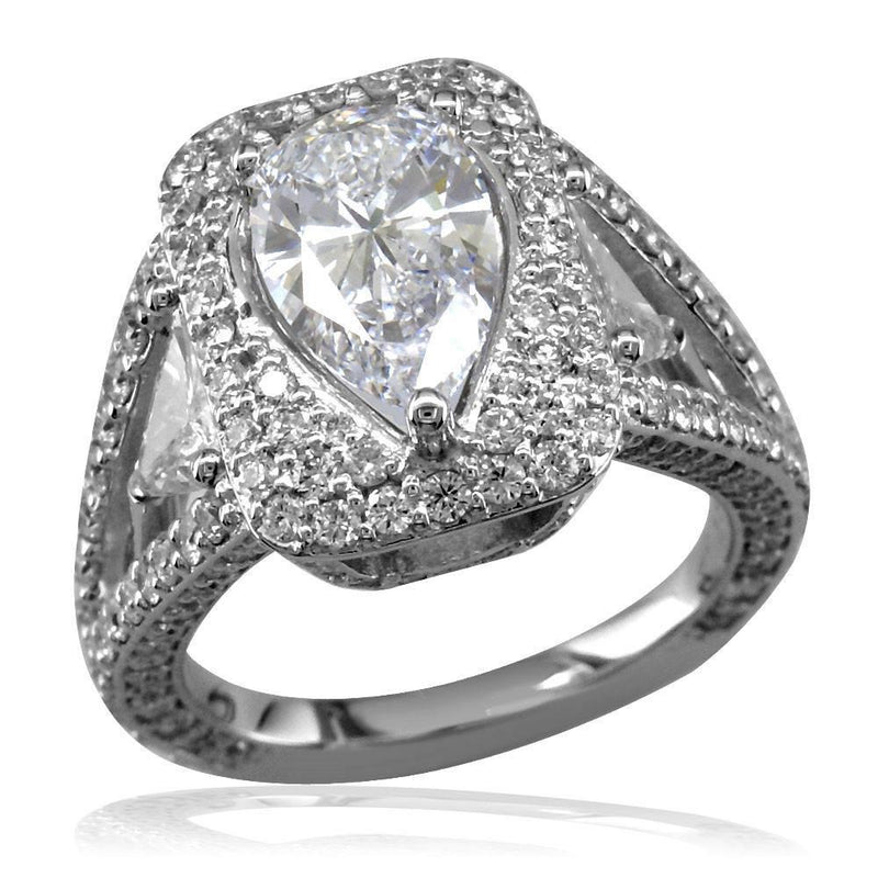 Ladies Pear Shape Diamond Ring LR-K0099