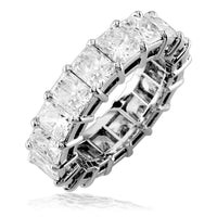 Radiant Cut Diamonds Eternity Band, 7.40CT in 18k White Gold