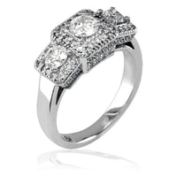 Three Stone Diamond Ring E/W-K0164