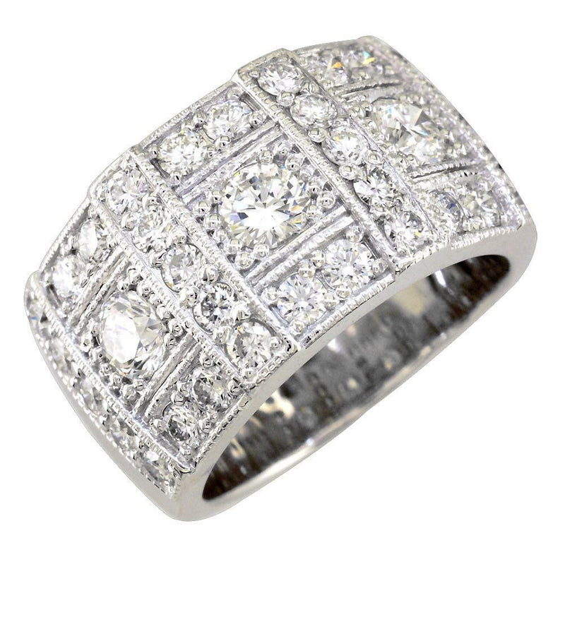 Wide Diamond Band in 14K, 1.90CT
