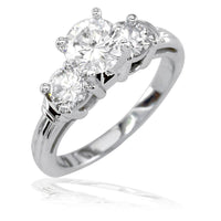 Three Stone Diamond Ring E/W-K0187