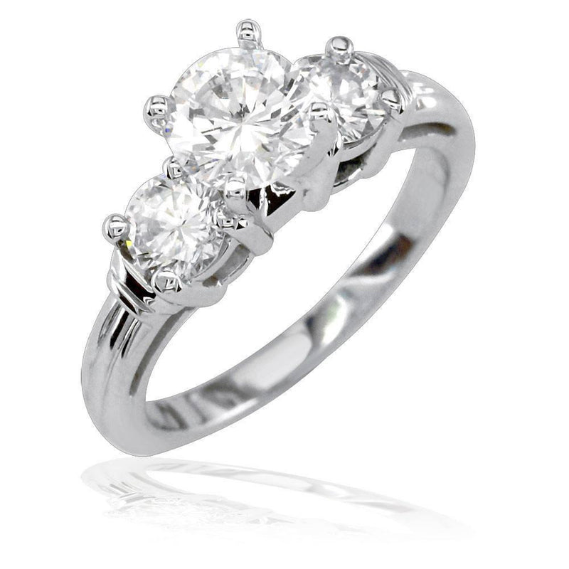 Three Stone Diamond Ring E/W-K0187