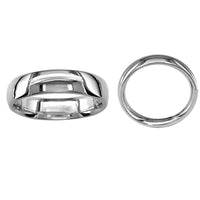 5mm Domed Comfort Fit Band in 18K White Gold
