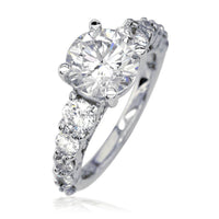 Diamond Engagement Ring with Diamond Sides E/W-K0362