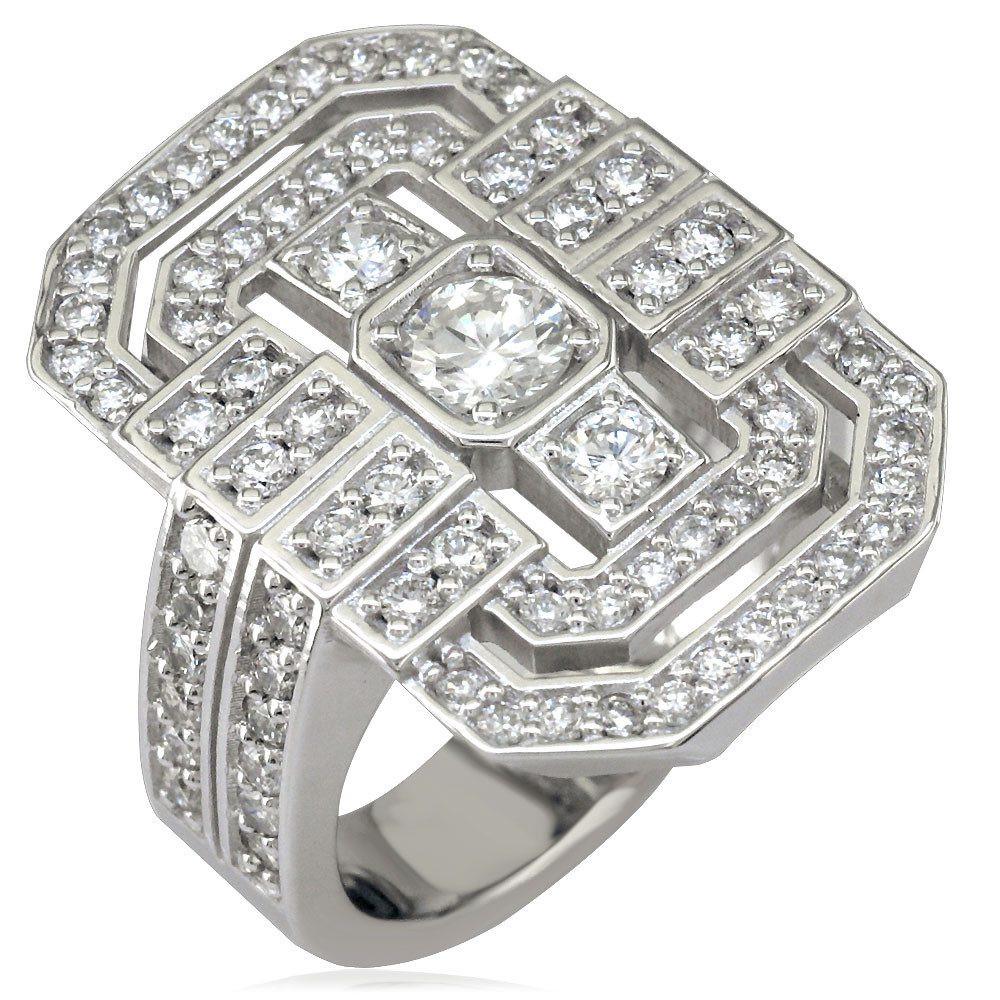 Atliss One Diamond Ring in 14K White Gold, 2.00CT