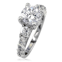 Diamond Engagement Ring with Diamond Sides E/W-K0444