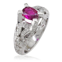 Oval Ruby and Diamond Ring LR-K0451