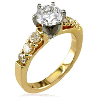 Diamond Engagement Ring with Diamond Sides E/W-K0543