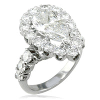 Pear Shape Diamond Engagement Ring with Diamond Halo E/W-K0646