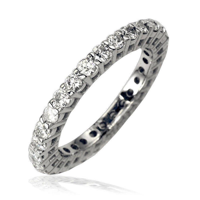 14K White Gold Diamond Eternity Ring, 1.25CT