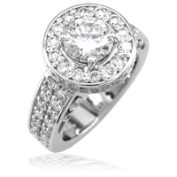 Diamond Engagement Ring with Diamond Halo E/W-K0650