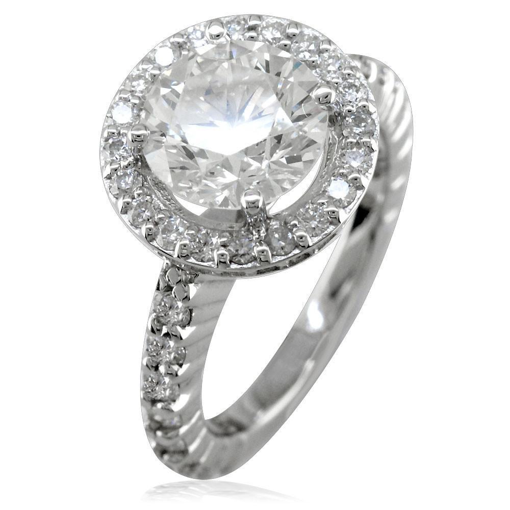Diamond Halo Engagement Ring E/W-K0814