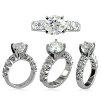 Diamond Engagement Ring Setting in 14K White Gold, 1.20CT