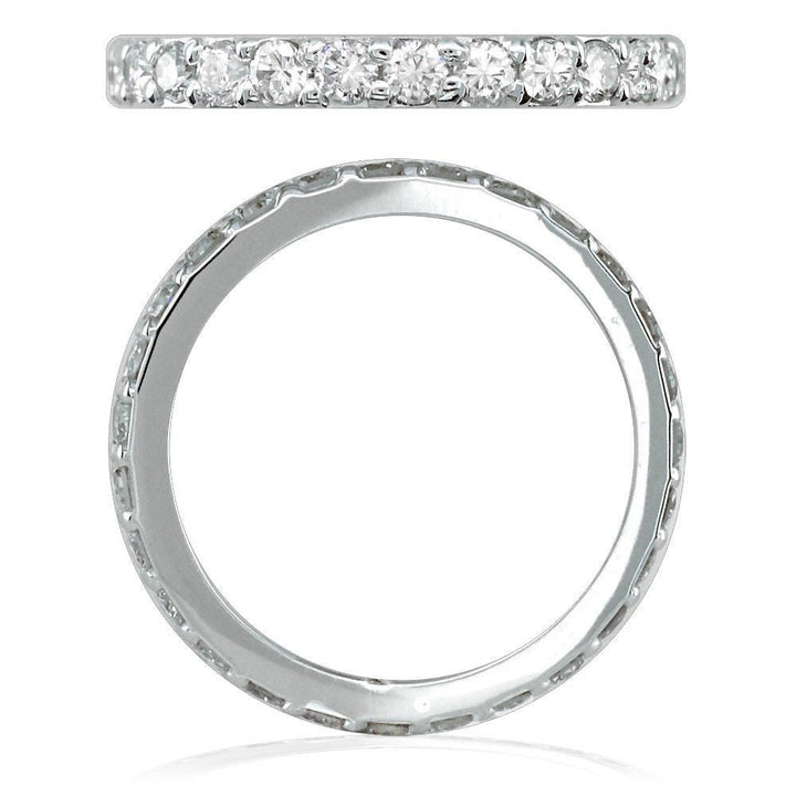 Eternity Wedding Band with Round Diamonds, 1.50CT in 14K White Gold