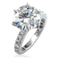 Large Round Diamond Engagement Ring E/W-K0833