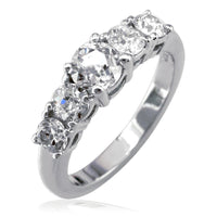 Diamond Engagement Ring with Round Diamond Sides E/W-K0840