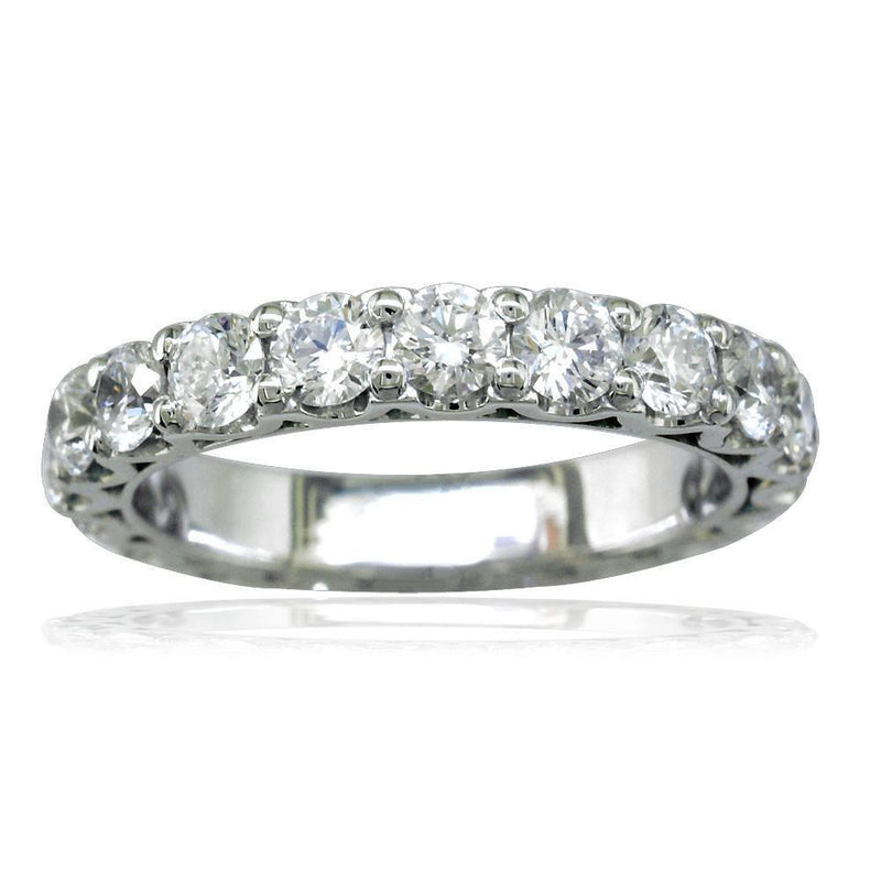 14K White Gold Diamond Eternity Ring, 2.42CT