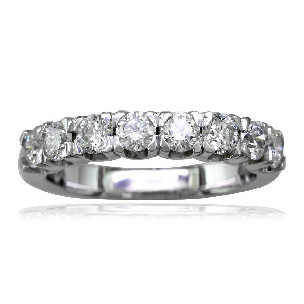 14K White Gold Diamond Wedding Ring, 0.96CT