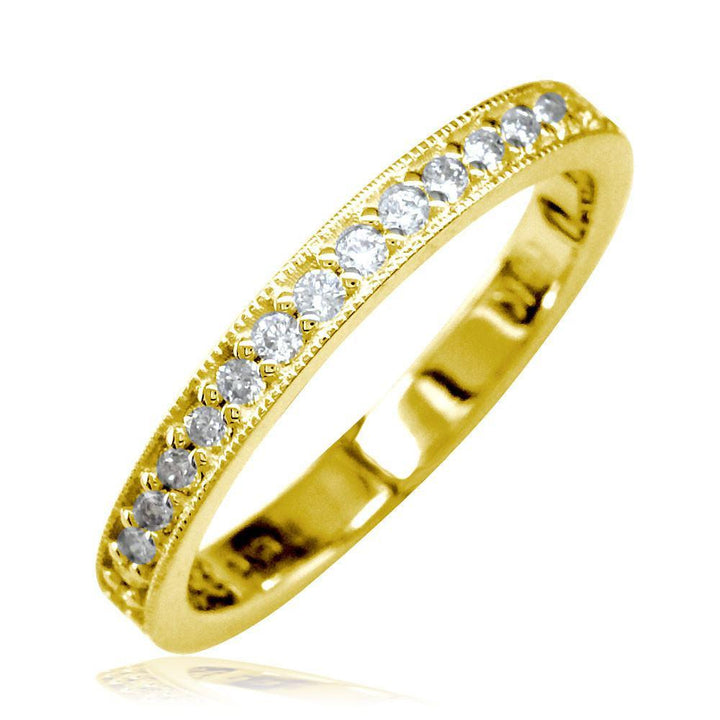 Diamond Wedding Band, 0.38CT in 14K Yellow Gold
