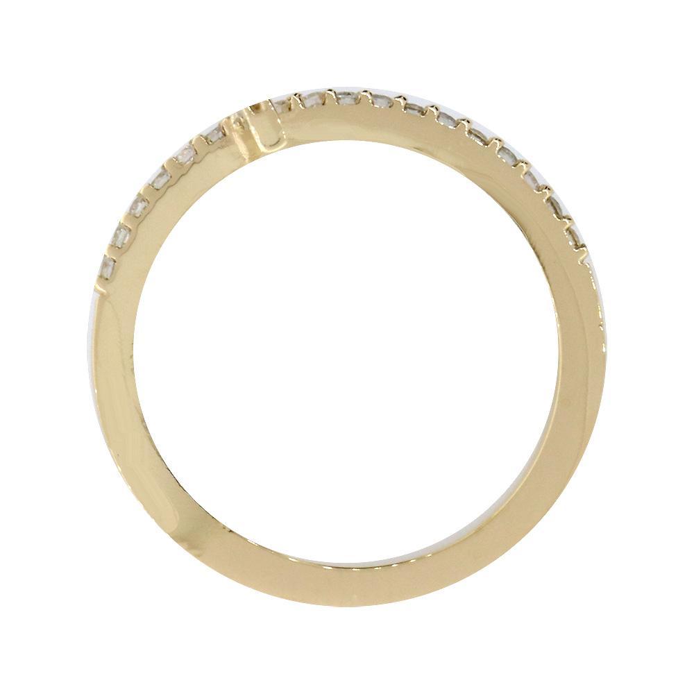 Thin Diamond Cross Ring, 0.25CT in 14K Yellow Gold