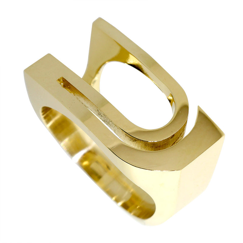 Ladies Large Wide Contemporary Ring #1, 12.2 mm Wide, 5 mm Thick in 14K Yellow Gold