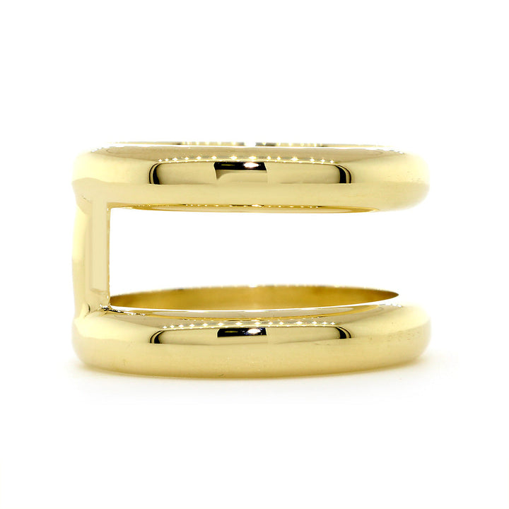 Ladies Large Wide Contemporary Ring #3, 12 mm Wide, 1.7 mm Thick in 14K Yellow Gold