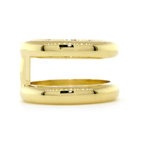 Ladies Large Wide Contemporary Ring #3, 12 mm Wide, 1.7 mm Thick in 14K Yellow Gold