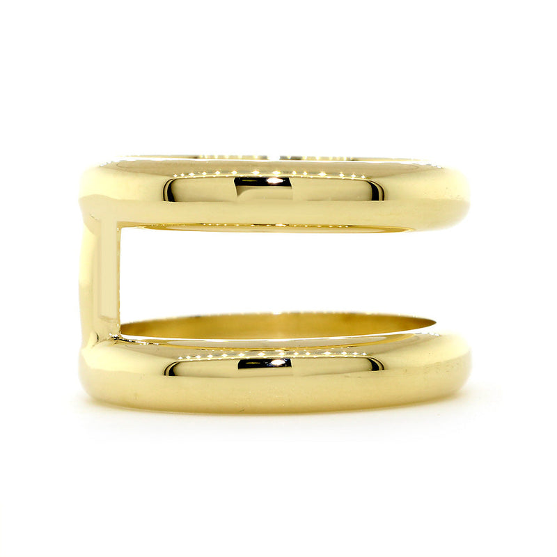 Ladies Large Wide Contemporary Ring #3, 12 mm Wide, 1.7 mm Thick in 14K Yellow Gold
