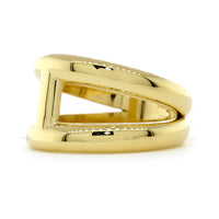 Ladies Large Wide Contemporary Ring #4, Up to 11.7 mm Wide, 1.7 mm Thick in 14K Yellow Gold