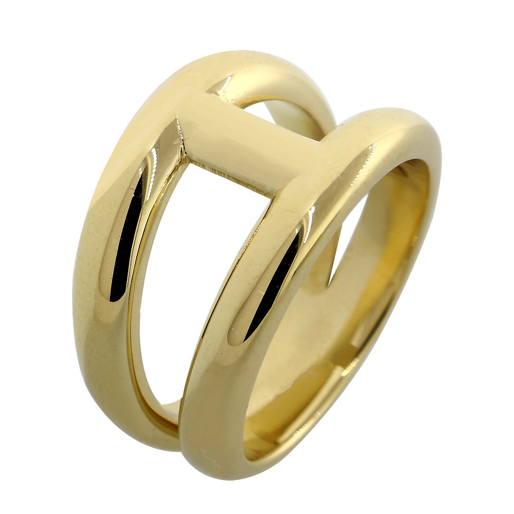 Ladies Large Wide Contemporary Ring #4, Up to 11.7 mm Wide, 1.7 mm Thick in 14K Yellow Gold