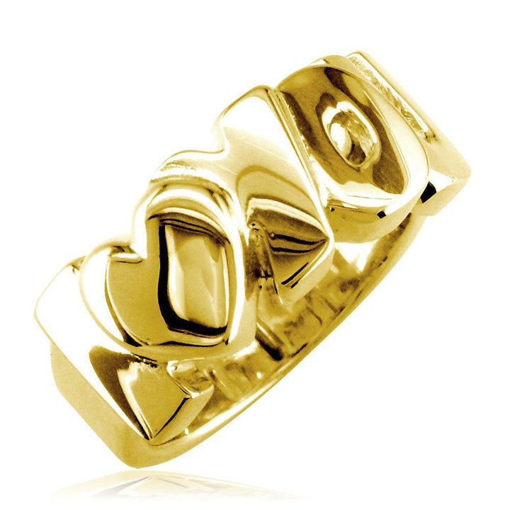 I Love You Heart Ring in 14k Yellow Gold