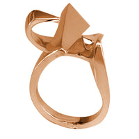 Large Designer Ring in 14k Pink Gold, 21mm