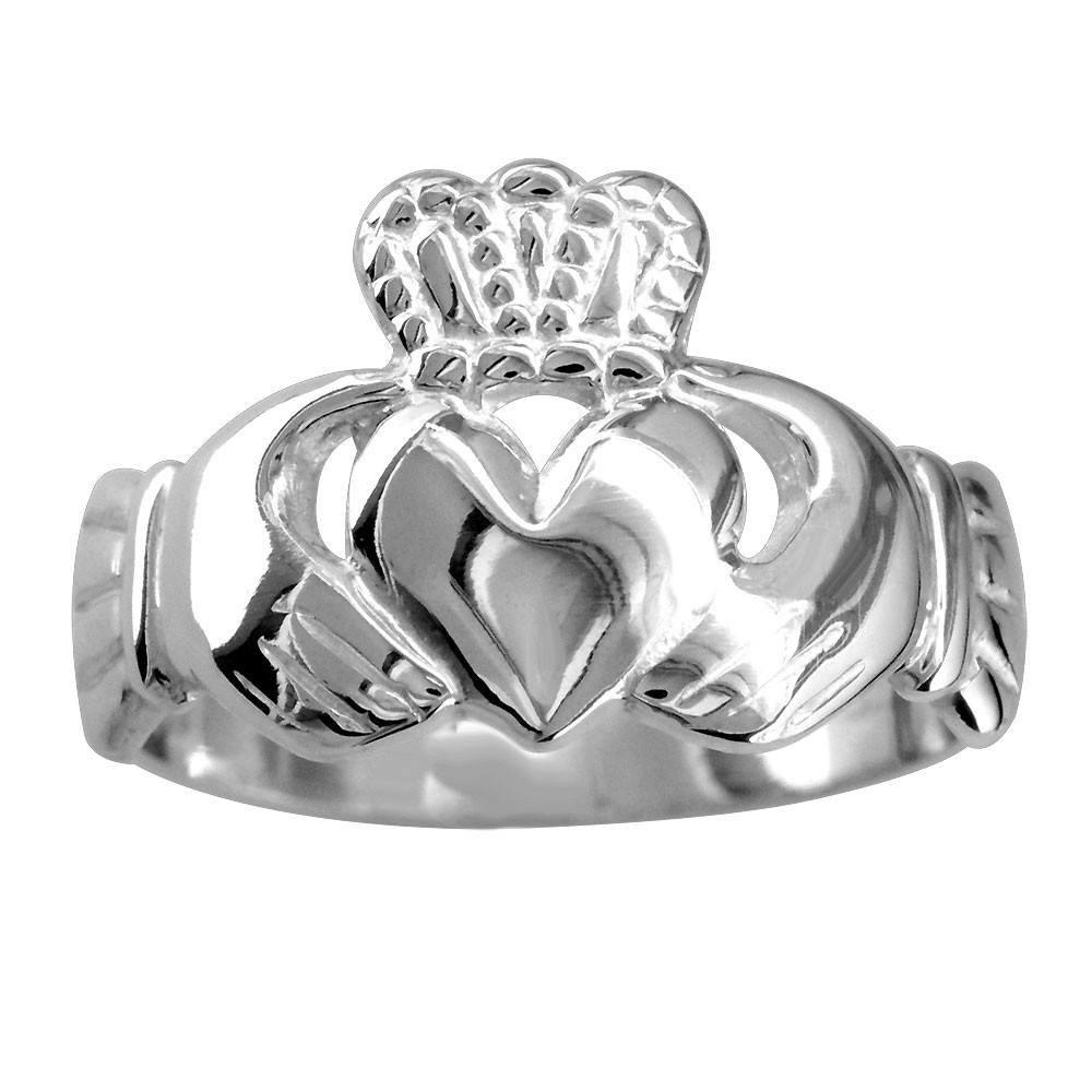Claddagh Ring in 14k White Gold