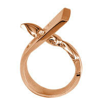 Large Designer Ring in 14k Pink Gold, 14mm