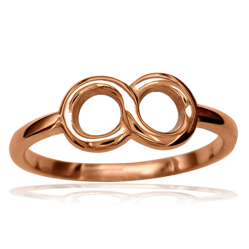 6mm Circular Infinity Ring in 14k Pink, Rose Gold