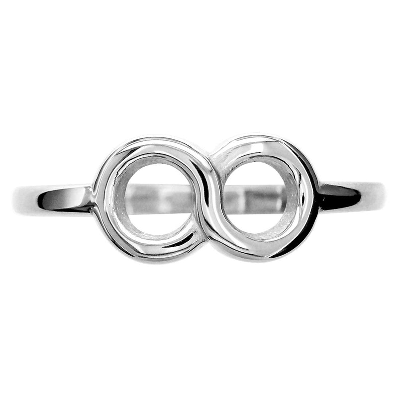 6mm Circular Infinity Ring in 14k White Gold