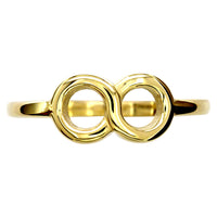 6mm Circular Infinity Ring in 14k Yellow Gold