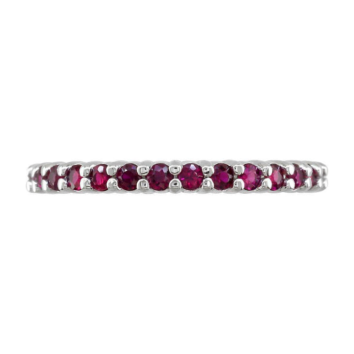 Ruby Band, 0.70CT in 14k White Gold