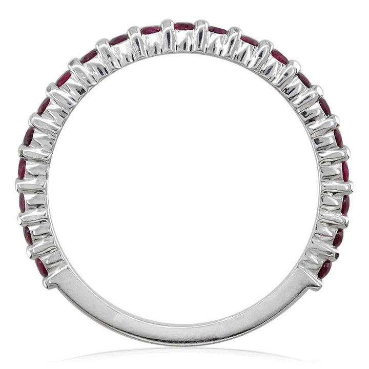 Ruby Band, 0.70CT in 14k White Gold
