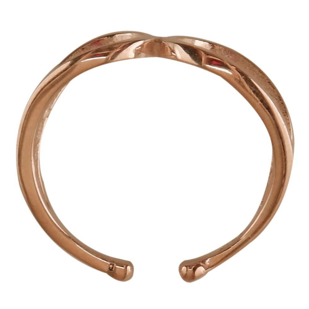 Loop Ring, Expandable Size in 14k Pink, Rose Gold