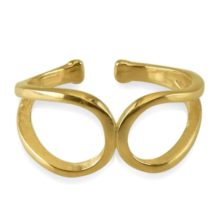 Loop Ring, Expandable Size in 18k Yellow Gold